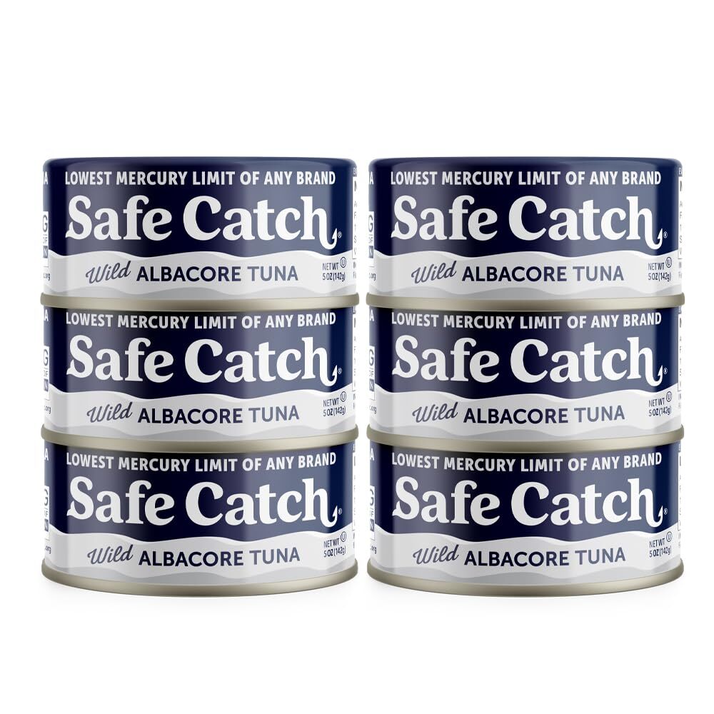 Safe Catch Wild Albacore Tuna Canned Low Mercury Can Tuna Fish Steak Gluten-F…
