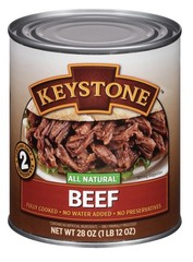 2 Keystone Beef ALL NATURAL 28oz Big Can ( Exp.6/2030 ( Lot Of 2 Cans )