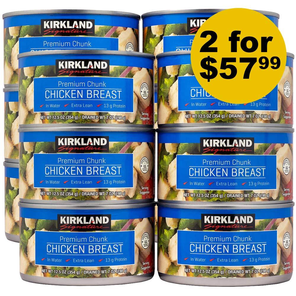 Kirkland Signature Chicken Breast, 12.5 oz – 6 count (Pack of 2) | total 12