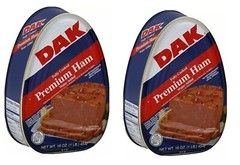DAK Premium Ham Fully Cooked water added 2 PKS-16oz. Ready to eat Picnic Food