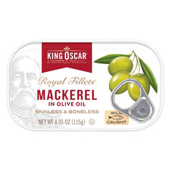 Mackerel in Olive Oil, 4.05 Ounce Can (Pack of 6, Packaging May Vary