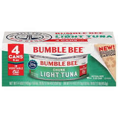 Bumble Bee Chunk Light Tuna in Oil, 5 Oz Cans (Pack of 4) – Wild Caught Tuna – 2