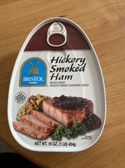 Bristol Hickory Smoked Cooked, Canned Ham – 16oz (Pack of 1)