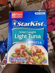 StarKist Chunk Light Tuna in Water , 2.6 oz Pouch ,8 Pack.