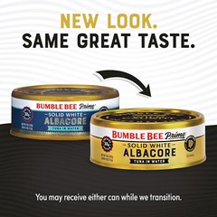 Bumble Bee Prime Solid White Albacore Tuna Low Sodium in Water 5 Oz, Pack of 4