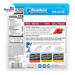Smart Bowls Spicy Pepper, 4.5 Oz Pouch (Pack of 12) – Features Rice & Beans with