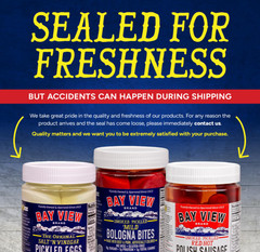 Bay View Smoked Pickled Polish Sausage, No MSG, Gluten Free, No Soy, 0G Sugar, 9