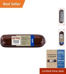 Savory 8oz Gluten-Free Beef Summer Sausage – Perfect for Parties or Lunch
