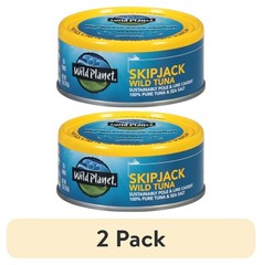 (4 pack) Wild Planet Skipjack Wild Tuna with Sea Salt, 5 oz Can