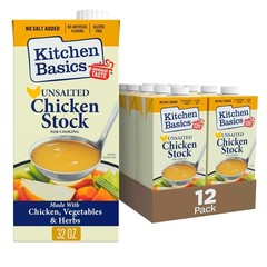 Kitchen Basics Unsalted Chicken Stock – 32 oz (Pack of 12)