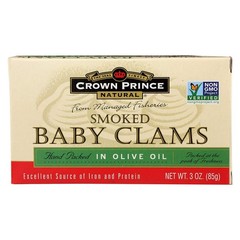 Crown Prince Clams Smoked in Olive Oil, 3 Ounce