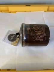 Bacon Grease Can, sealed never used brown , made by Ayesha