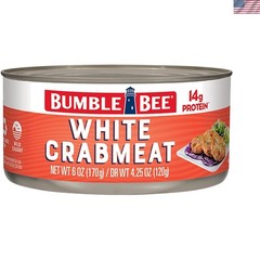 6 oz Can of White Crab Meat – 14g Protein, Low Carb, Easy Meal Prep