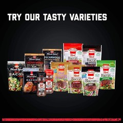 Flavorful Real Bacon Crumble Topping – Pack of Two 4.3oz Pouches for Easy Use