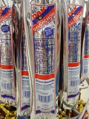 2 Sausage Salchichon DAK Salami 7oz.Premium Denmark Porto Rico Meat Recipe Food