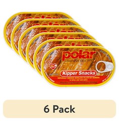 Best Seller (6 pack) Smoked Boneless Herring Pickled Fish Snacks, 3.53 oz Can