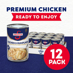 Swanson Canned Chicken and Dumplings with White and Dark Chicken Meat, 10.5 OZ C