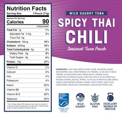 Spicy Thai Chili Seasoned Tuna Pouch – Wild Caught and Ready to Eat for Snack…