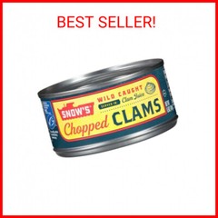 Snow’s Wild Caught Chopped Clams Canned, 6.5 Oz Can – 5g Protein Per Serving – G
