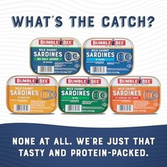 Bumble Bee Sardines in Water, 3.75 oz Tin (Pack of 12) – Wild Caught, Gluten …