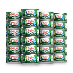 Chunk Light Tuna in Water, 12 Ounce Cans (Pack of 24), Wild Caught Canned Tuna
