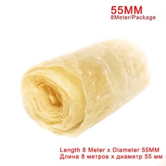 8M*85mm Sausage Casing Edible Collagen BBQ Smoked Meat Ham Maker Kitchen Tool