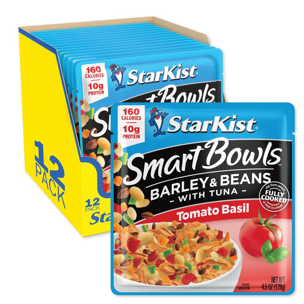 Smart Bowls Tomato Basil, 4.5 oz Pouch (Pack of 12) – Features Barley & Beans…