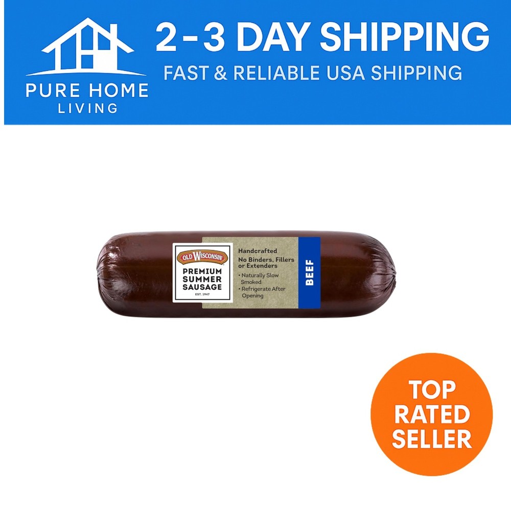 Low Carb, High Quality Beef Summer Sausage – 8oz Charcuterie Delight