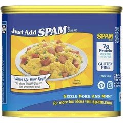Spam Luncheon 12 Oz Meat with 25% Less Sodium – 8 Pack – Expiration 06/28