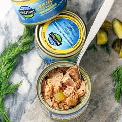 Wild Skipjack Tuna with Dill Pickle Tinned Fish, Canned Tuna, Sustainably Wil…