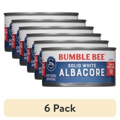 6 Pack Solid White Albacore Tuna in Oil Wild Caught Gluten Free 21g Protein per