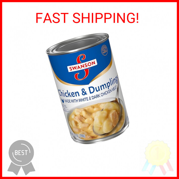 Swanson Chicken & Dumplings Made with White & Dark Chicken Meat, 10.5 Ounce Can