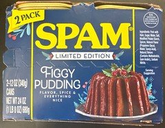 Spam Figgy Pudding 12 oz Limited Edition 2 Cans