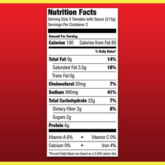 Beef Tamales 15 Oz (8 Pack)