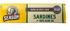 Season Sardines in 100% Olive Oil, 4.375-Ounce Tins PACK OF 70- FREE SHIPPING