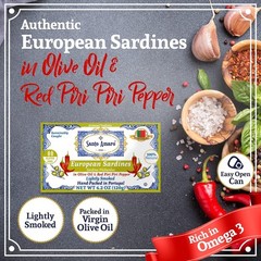 Sustainably Wild Caught Sardines in Olive Oil & Spicy Piri Piri, 6 Cans