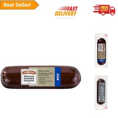 Savory 8oz Beef Summer Sausage – Perfect Keto Snack, No Fillers, Ready-to-Eat
