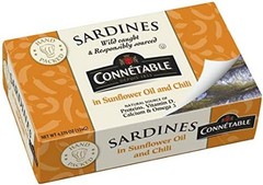 Sardines | Connetable | Sardines in Sunflower oil and Chili | 4.375 Ounce | P…