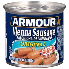 Armour Star Vienna Sausage, Original Flavor, Canned Sausage, 4.6 OZ Pack of 48