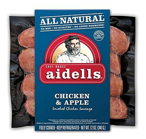 Aidells Chicken & Apple Smoked Chicken Sausage 12 Oz (4 Pack)