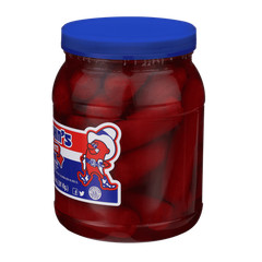 Ready to Eat Red Hots Pickled Sausage Shelf Stable 32oz Jar