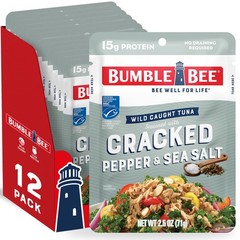 Cracked Pepper & Sea Salt Seasoned Tuna Pouch – Wild Caught and Ready to Eat …