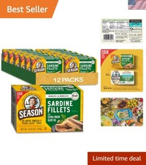 Wild Caught Sardines in Extra Virgin Olive Oil – Healthy Snacks, 22g Protein
