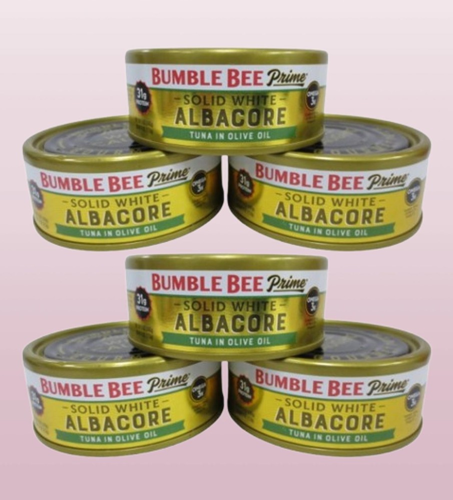 BUMBLE BEE PRIME SOLID WHITE ALBACORE TUNA IN OLIVE OIL 5 OZ NWOB EXP: 2028 6PCS