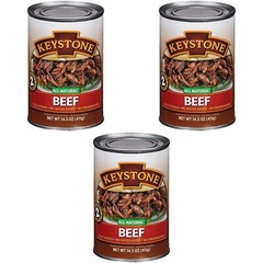 3 Cans- Keystone Meats All Natural Beef ✅ Fully Cooked 14.5 oz No Preservatives✅