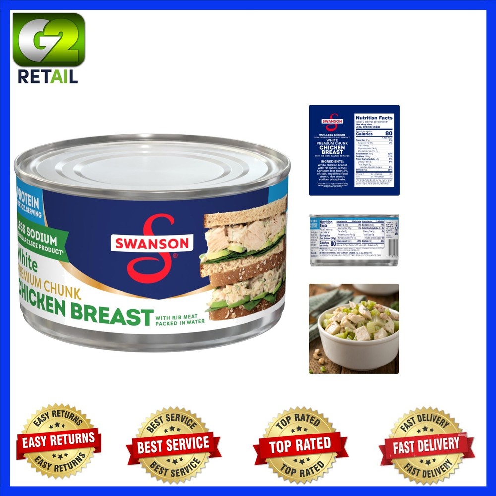 Easy Meal Solution: Swanson 12.5 OZ Less Sodium White Chunk Chicken Breast
