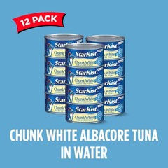StarKist Chunk White Albacore Tuna in Water, 12 Oz, 12 Ounce (Pack of 12)