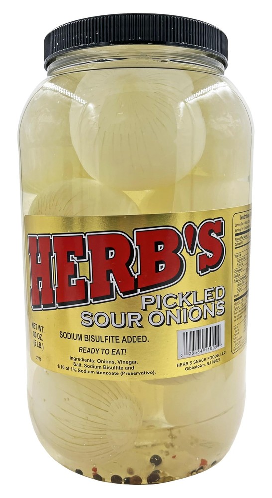 Herbs Pickled Sour Onions Gallon Jar
