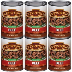Keystone Meats All Natural Heat and Serve Canned Beef 14.5 oz – Fully Cooked …