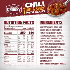 Spicy Beef Chili with Beans by Campbell’s Chunky – 12 Count